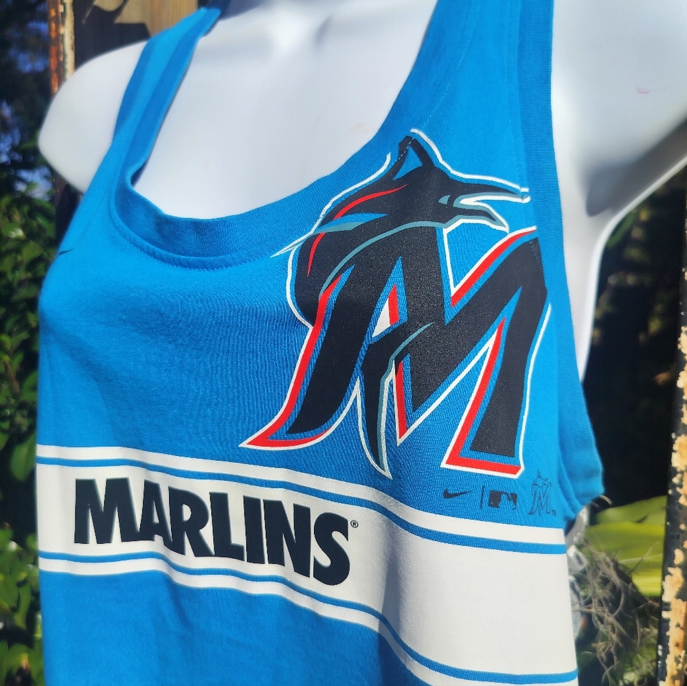Nike Florida Marlins blue Sexy tank top Small